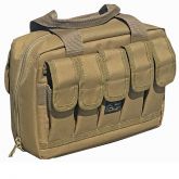 Double Pistol Case with 10 Magazine Pockets - Coyote Brown