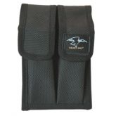 Double Pistol Magazine Pouch with Flaps with Belt Loops - Black